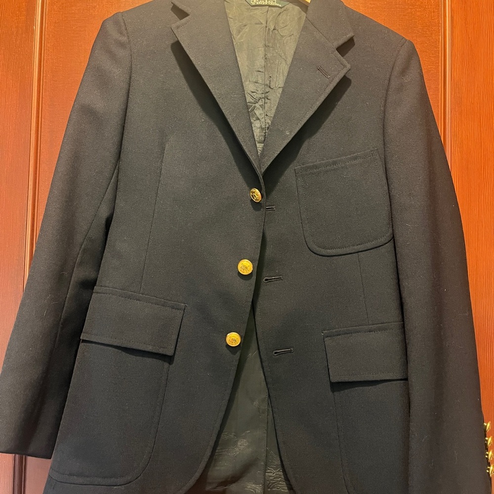 Ralph Lauren Navy Blazer with Gold Buttons